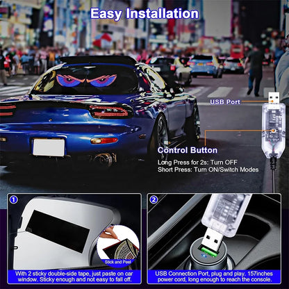 Devil Eyes Car Lights, Exterior Decor