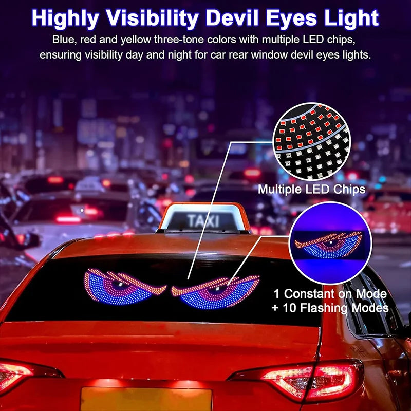 Devil Eyes Car Lights, Exterior Decor